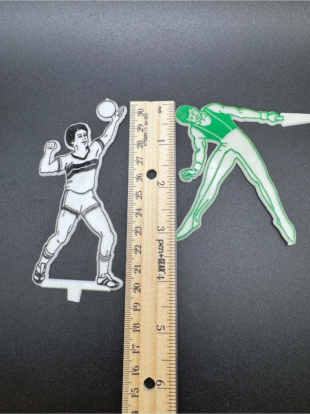 12 VTG Cupcake Dessert Picks Athletes Gymnastics Wrestling Volleyball Track